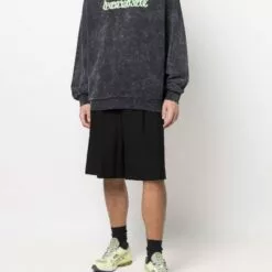 ( New Season ) MCQ Stonewashed Graphic-print Sweatshirt In 1130 Poppy Seed - Sweatshirts -MCQ store online 17772836 37361967 600