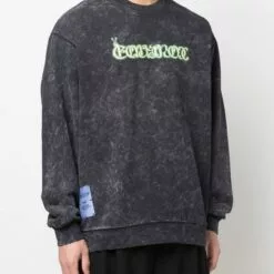 ( New Season ) MCQ Stonewashed Graphic-print Sweatshirt In 1130 Poppy Seed - Sweatshirts -MCQ store online 17772836 37361970 600