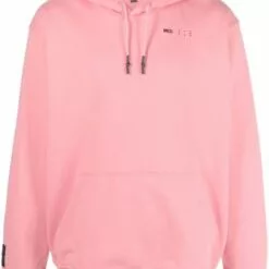 ( New Season ) MCQ Logo-print Long-sleeve Hoodie In 6126 Pink - Hoodies
