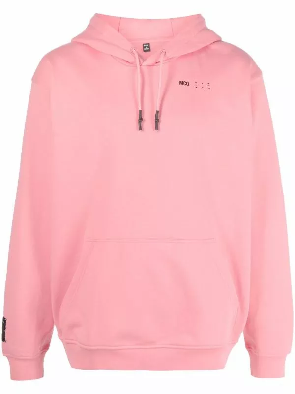 ( New Season ) MCQ Logo-print Long-sleeve Hoodie In 6126 Pink - Hoodies 3 ( New Season ) MCQ Logo-print Long-sleeve Hoodie In 6126 Pink - Hoodies