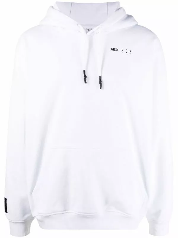 ( New Season ) MCQ Logo-print Pullover Hoodie In 9000 OPTICWHITE - Hoodies 3 ( New Season ) MCQ Logo-print Pullover Hoodie In 9000 OPTICWHITE - Hoodies