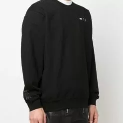 ( New Season ) MCQ Chest Logo-print Sweatshirt In 1000 BLACK - Sweatshirts -MCQ store online 17783299 37380919 600