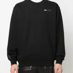 ( New Season ) MCQ Chest Logo-print Sweatshirt In 1000 BLACK - Sweatshirts -MCQ store online 17783299 37381209 600