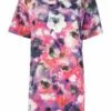 ( New Season ) MCQ Tie Dye Silk T-shirt Dress In 5040 PURPLE PRESSED - Day Dresses