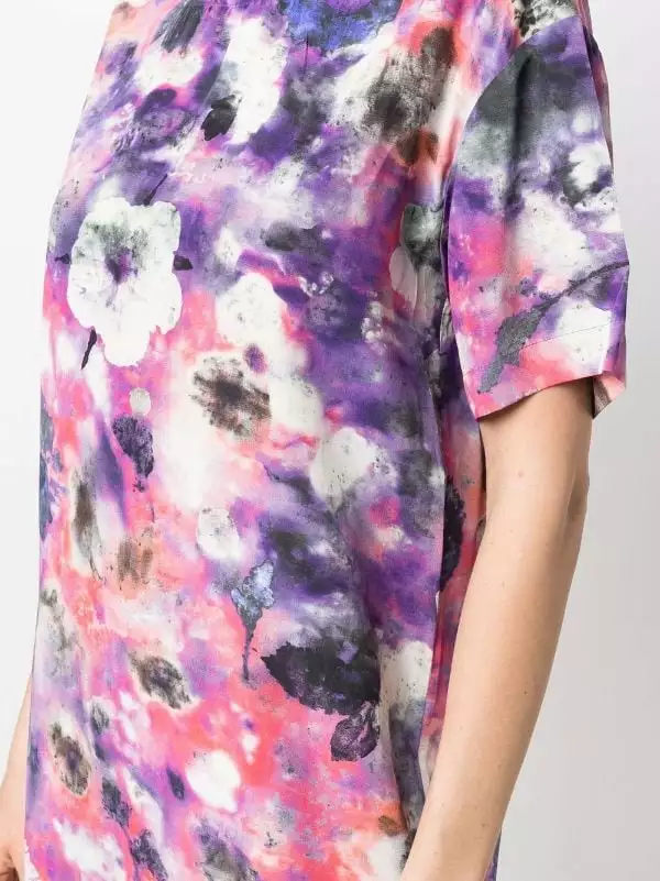 ( New Season ) MCQ Tie Dye Silk T-shirt Dress In 5040 PURPLE PRESSED - Day Dresses 7 ( New Season ) MCQ Tie Dye Silk T-shirt Dress In 5040 PURPLE PRESSED - Day Dresses - Image 5
