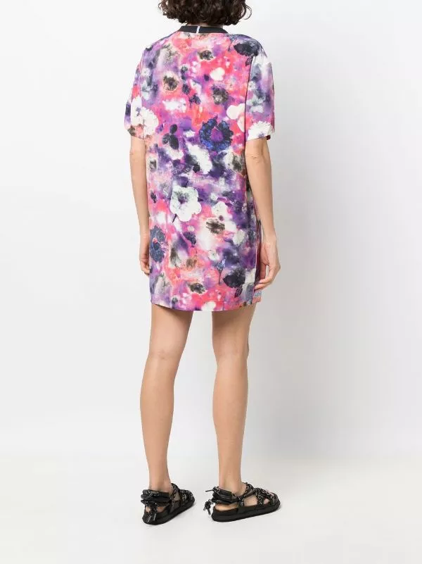 ( New Season ) MCQ Tie Dye Silk T-shirt Dress In 5040 PURPLE PRESSED - Day Dresses 6 ( New Season ) MCQ Tie Dye Silk T-shirt Dress In 5040 PURPLE PRESSED - Day Dresses - Image 4