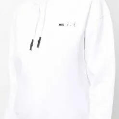 ( New Season ) MCQ Logo-print Cotton Hoodie In 9000 OPTIC WHITE - Hoodies -MCQ store online 17786568 37644012 600