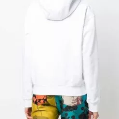 ( New Season ) MCQ Logo-print Cotton Hoodie In 9000 OPTIC WHITE - Hoodies -MCQ store online 17786568 37644013 600