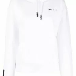 ( New Season ) MCQ Logo-print Cotton Hoodie In 9000 OPTIC WHITE - Hoodies