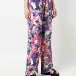 ( New Season ) MCQ Abstract-print Trousers In 5040 PURPLE PRESSED - High-Waisted Trousers -MCQ store online 17813844 37621254 600