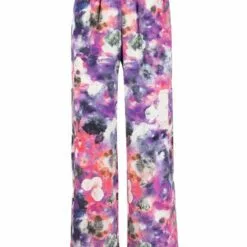 ( New Season ) MCQ Abstract-print Trousers In 5040 PURPLE PRESSED - High-Waisted Trousers