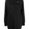 ( New Season ) MCQ Logo Drawstring Hooded Dress In 1000 DARKEST BLACK - Day Dresses -MCQ store online 17851397 37705834 600