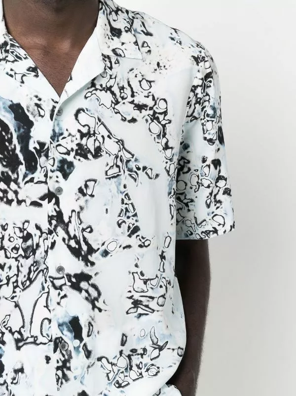 ( New Season ) MCQ Logo-patch Short-sleeve Shirt In 4138 BLUE - Shirts 7 ( New Season ) MCQ Logo-patch Short-sleeve Shirt In 4138 BLUE - Shirts - Image 5