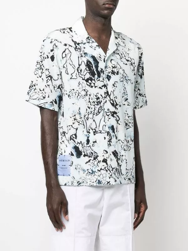 ( New Season ) MCQ Logo-patch Short-sleeve Shirt In 4138 BLUE - Shirts 5 ( New Season ) MCQ Logo-patch Short-sleeve Shirt In 4138 BLUE - Shirts - Image 3