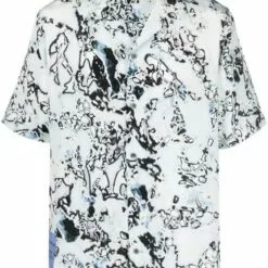 ( New Season ) MCQ Logo-patch Short-sleeve Shirt In 4138 BLUE - Shirts