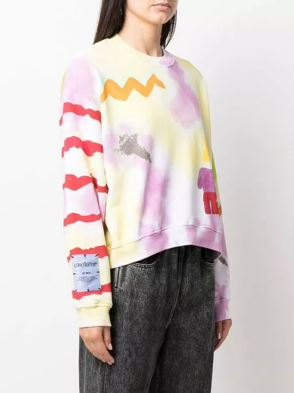 ( New Season ) MCQ Grow Up Watercolour-paint Sweatshirt In 7210 MULTICOLOR - Sweatshirts 5 ( New Season ) MCQ Grow Up Watercolour-paint Sweatshirt In 7210 MULTICOLOR - Sweatshirts - Image 3