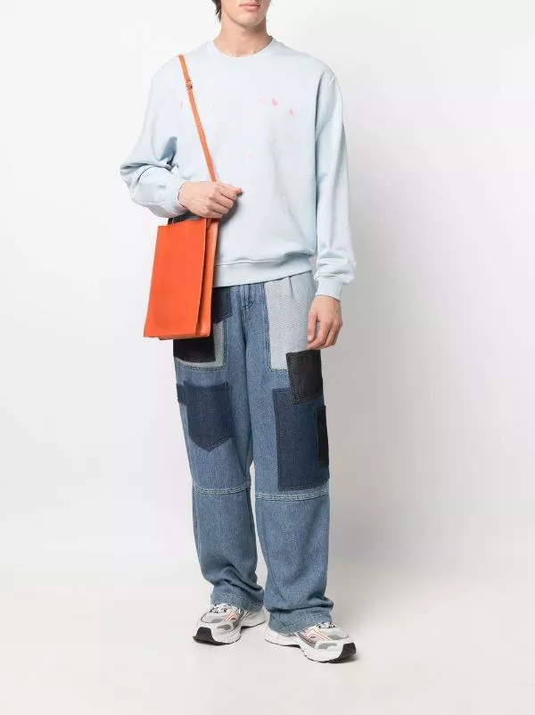 ( New Season ) MCQ Striae Hand-embroidered Sweatshirt In 4138 BLUE - Sweatshirts 4 ( New Season ) MCQ Striae Hand-embroidered Sweatshirt In 4138 BLUE - Sweatshirts - Image 2