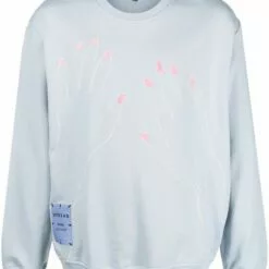 ( New Season ) MCQ Striae Hand-embroidered Sweatshirt In 4138 BLUE - Sweatshirts