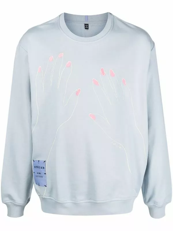 ( New Season ) MCQ Striae Hand-embroidered Sweatshirt In 4138 BLUE - Sweatshirts 3 ( New Season ) MCQ Striae Hand-embroidered Sweatshirt In 4138 BLUE - Sweatshirts