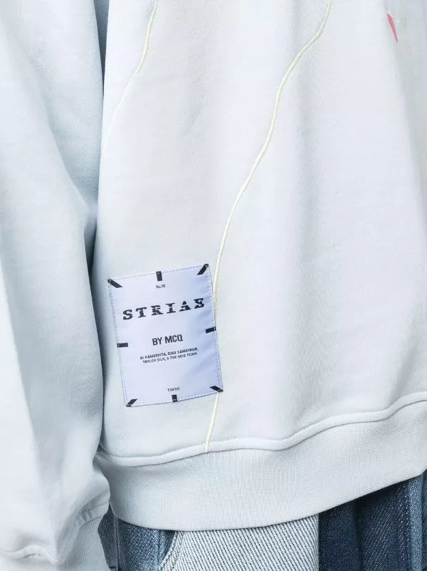 ( New Season ) MCQ Striae Hand-embroidered Sweatshirt In 4138 BLUE - Sweatshirts 7 ( New Season ) MCQ Striae Hand-embroidered Sweatshirt In 4138 BLUE - Sweatshirts - Image 5