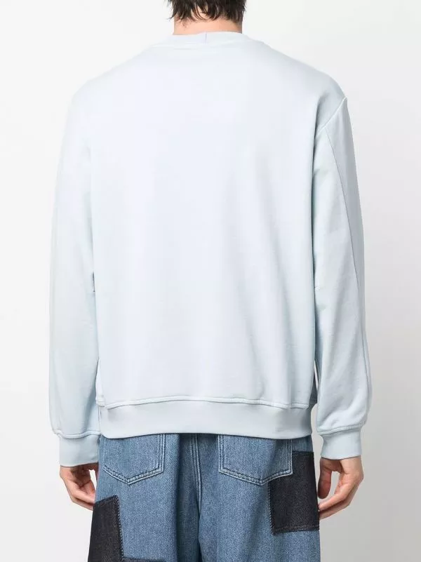 ( New Season ) MCQ Striae Hand-embroidered Sweatshirt In 4138 BLUE - Sweatshirts 6 ( New Season ) MCQ Striae Hand-embroidered Sweatshirt In 4138 BLUE - Sweatshirts - Image 4