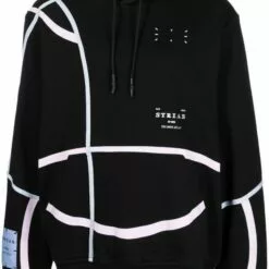 ( New Season ) MCQ Logo-patch Detail Hoodie In 1000 DARKEST BLACK - Hoodies