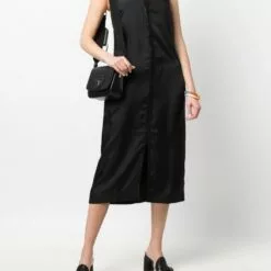 ( New Season ) MCQ Logo-patch Eyelet-detail Midi Dress In 1000 DARKEST BLACK - Day Dresses 8 ( New Season ) MCQ Logo-patch Eyelet-detail Midi Dress In 1000 DARKEST BLACK - Day Dresses -MCQ store online 17912456 38145956 600