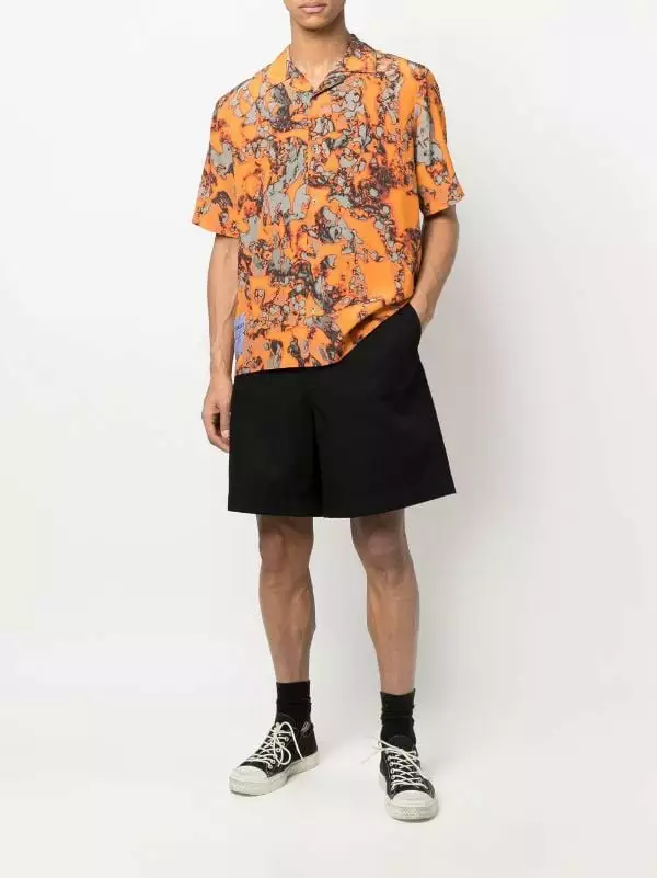 ( New Season ) MCQ Hyper Print Shirt In 6509 HYPER ORANGE - Shirts 4 ( New Season ) MCQ Hyper Print Shirt In 6509 HYPER ORANGE - Shirts - Image 2