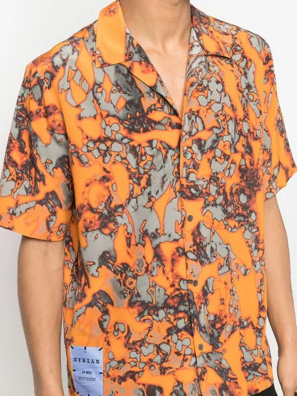 ( New Season ) MCQ Hyper Print Shirt In 6509 HYPER ORANGE - Shirts 7 ( New Season ) MCQ Hyper Print Shirt In 6509 HYPER ORANGE - Shirts - Image 5
