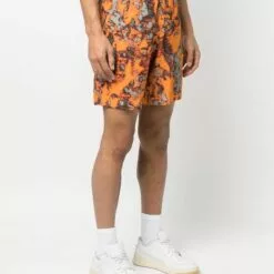 ( New Season ) MCQ Hyper Print Shorts In 6509 HYPER ORANGE - Track & Running Shorts -MCQ store online 17916091 37897852 600