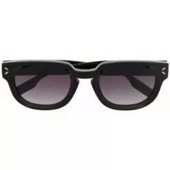 ( New Season ) MCQ Square Frame Sunglasses In 001 BLACK BLACK GREY -