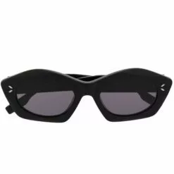 ( New Season ) MCQ Square-frame Sunglasses In 001 BLACK BLACK SMOKE -