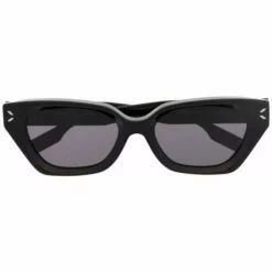 ( New Season ) MCQ Square-frame Sunglasses In 001 BLACK BLACK SMOKE -