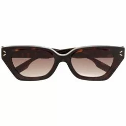 ( New Season ) MCQ Cat-eye Tortoise Frame Sunglasses In 002 HAVANA HAVANA BROWN -