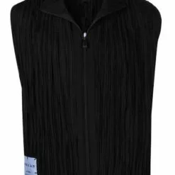 ( New Season ) MCQ Logo-patch Zip-up Gilet In 1000 BALCK - Waistcoats & Gilets