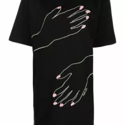 ( New Season ) MCQ Oversized Handsy T-shirt In 1000 BLACK - T-shirts & Jerseys