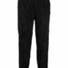 ( New Season ) MCQ Micro-pleated Design Trousers In 1000 BLACK - Regular & Straight-Leg Trousers -MCQ store online 17979685 38117950 600