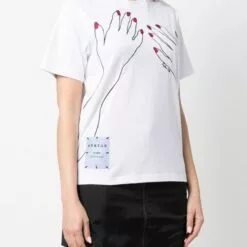 ( New Season ) MCQ Hands-print T-shirt In 9000 WHITE - T-shirts & Jerseys -MCQ store online 17979701 38119566 600