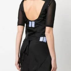 ( New Season ) MCQ Cut-out Detail T-shirt In 1000 BLACK - T-shirts & Jerseys -MCQ store online 17980384 38119577 600