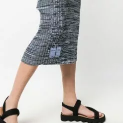 ( New Season ) MCQ Long-sleeved Knitted Midi Dress In 4621 BLUE - Knitted Dresses -MCQ store online 17980405 38036322 600