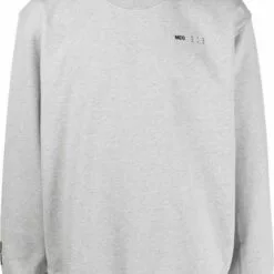 ( New Season ) MCQ Logo-print Crew Sweatshirt In 1230 GREY MELANGE - Sweatshirts