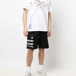 ( New Season ) MCQ Embroidered-hands Cotton T-shirt In 9000 WHITE - T-Shirts -MCQ store online 18016092 38876639 600