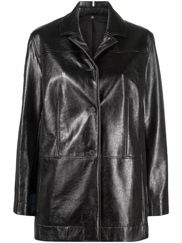 ( New Season ) MCQ Faux-leather Coat In 1000 BLACK - Single Breasted Coats 3 ( New Season ) MCQ Faux-leather Coat In 1000 BLACK - Single Breasted Coats