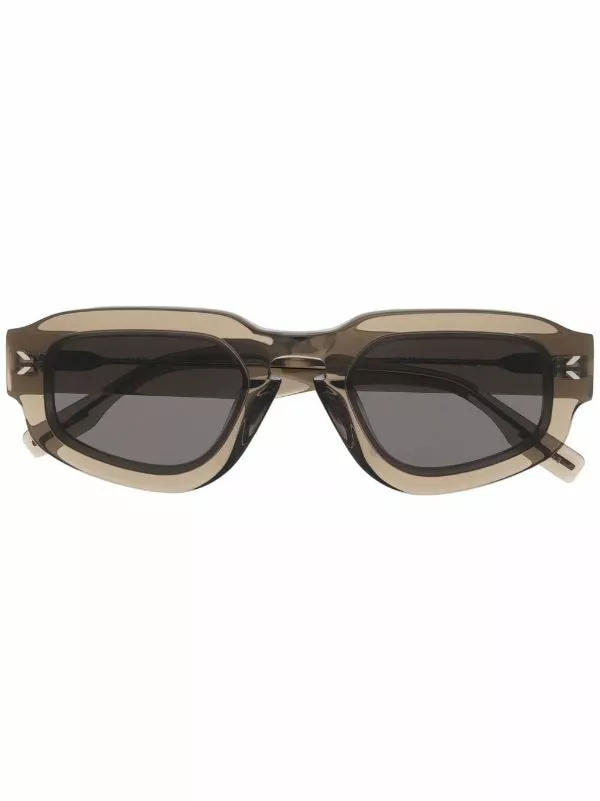( New Season ) MCQ Transparent Square-frame Sunglasses In 003 BROWN BROWN GREY - 3 ( New Season ) MCQ Transparent Square-frame Sunglasses In 003 BROWN BROWN GREY -