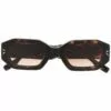 ( New Season ) MCQ Octagonal Slim Sunglasses In 002 HAVANA HAVANA BROWN -