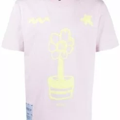 ( New Season ) MCQ Graphic-print Cotton T-shirt In 6004 PINK - T-Shirts