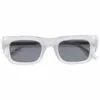 ( New Season ) MCQ Square Tinted Sunglasses In 001 WHITE WHITE SMOKE -