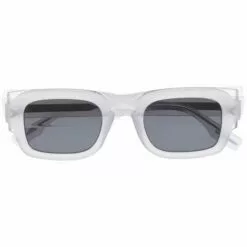 ( New Season ) MCQ Square Tinted Sunglasses In 001 WHITE WHITE SMOKE -