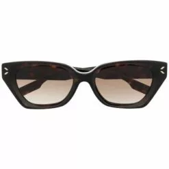 ( New Season ) MCQ Cat-eye Tinted Sunglasses In 002 HAVANA HAVANA BROWN -