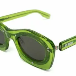 ( New Season ) MCQ Exotic-print Round-frame Sunglasses In 001 GREEN GREEN GREEN - -MCQ store online 18135352 38557143 600